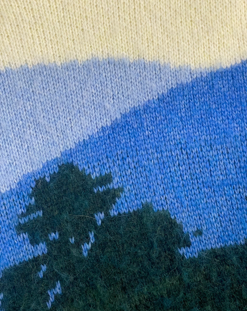 Landscape Jacquard Sweater Green / Blue