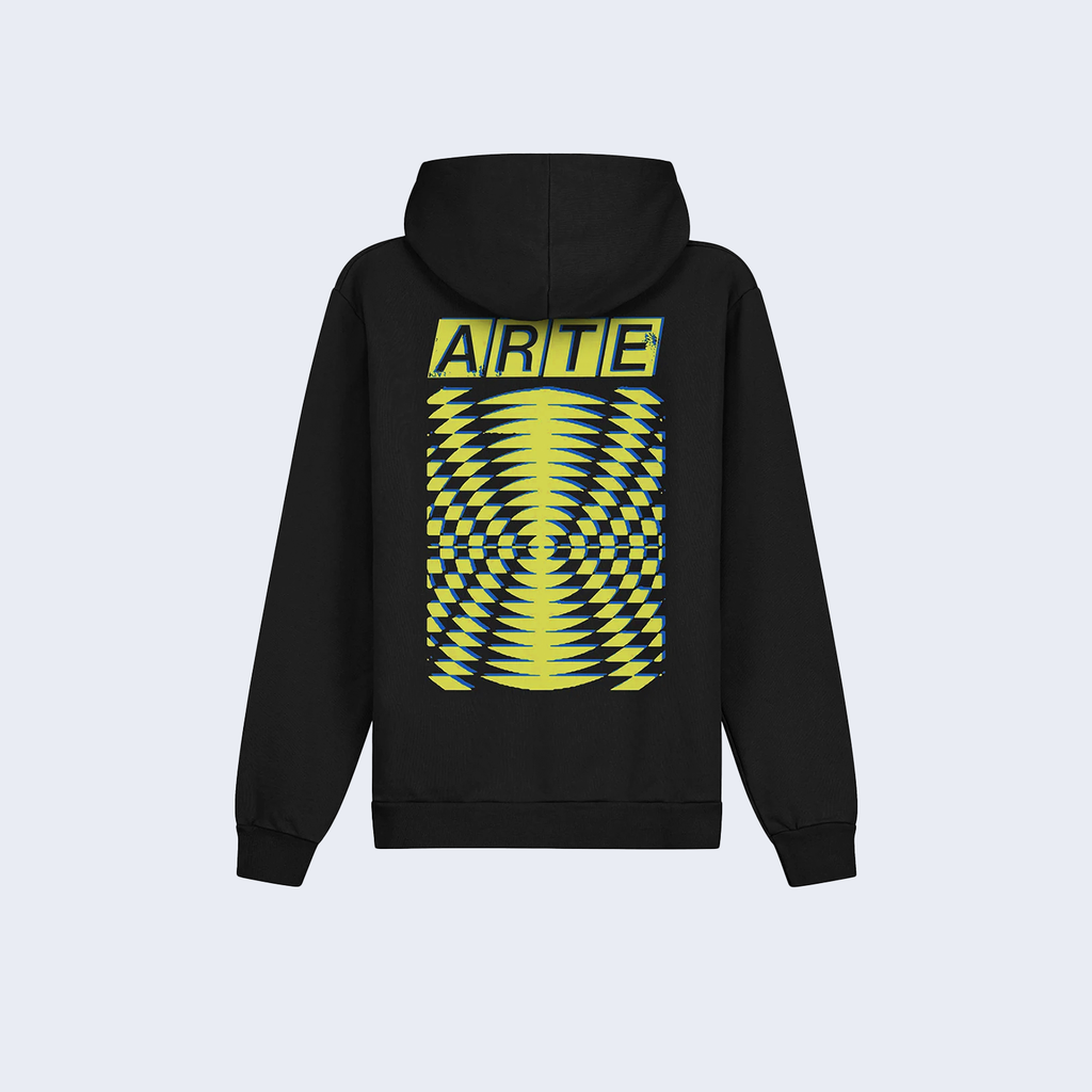 Back Abstract Hoodie Black