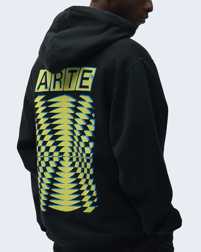 Back Abstract Hoodie Black