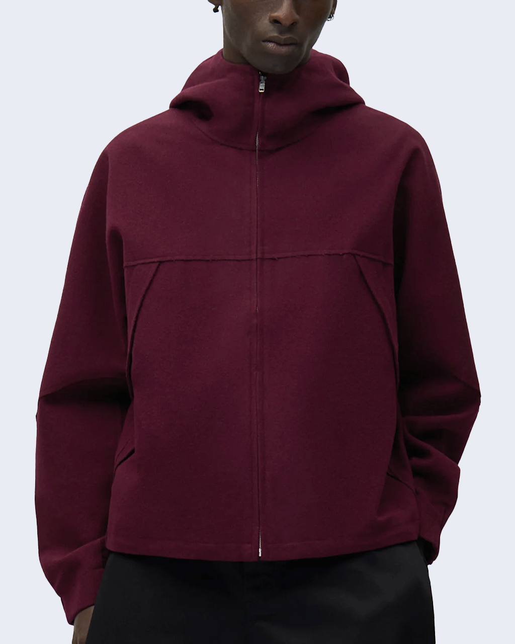 Technical Wool Jacket Bordeaux