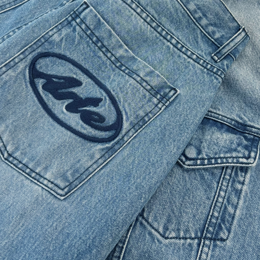 Circle Logo Jeans Jacket Denim Bleach