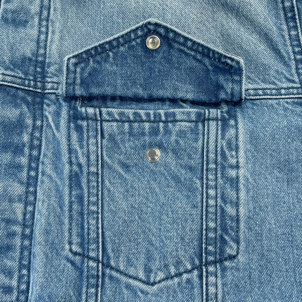 Circle Logo Jeans Jacket Denim Bleach