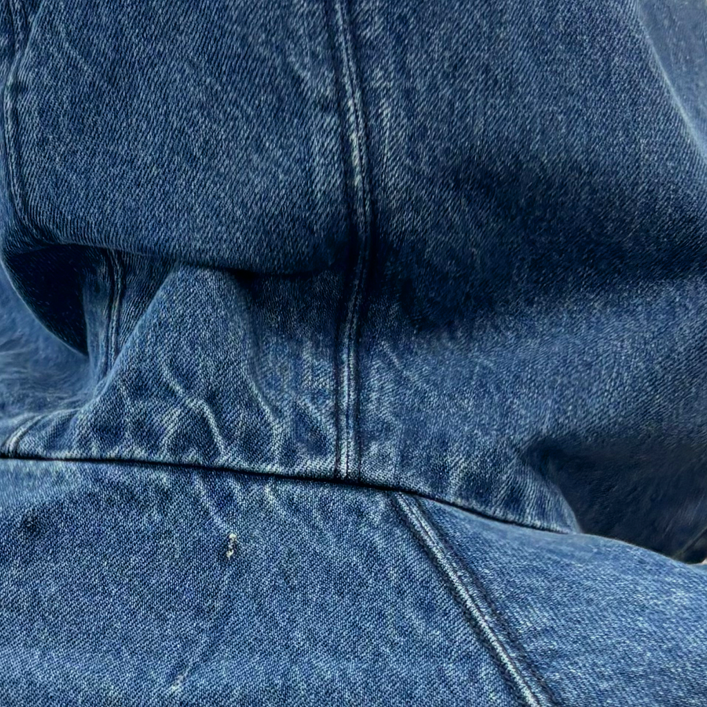 Split Logo Denim Hood Jacket Navy