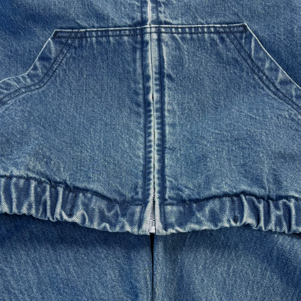 Split Logo Denim Hood Jacket Navy