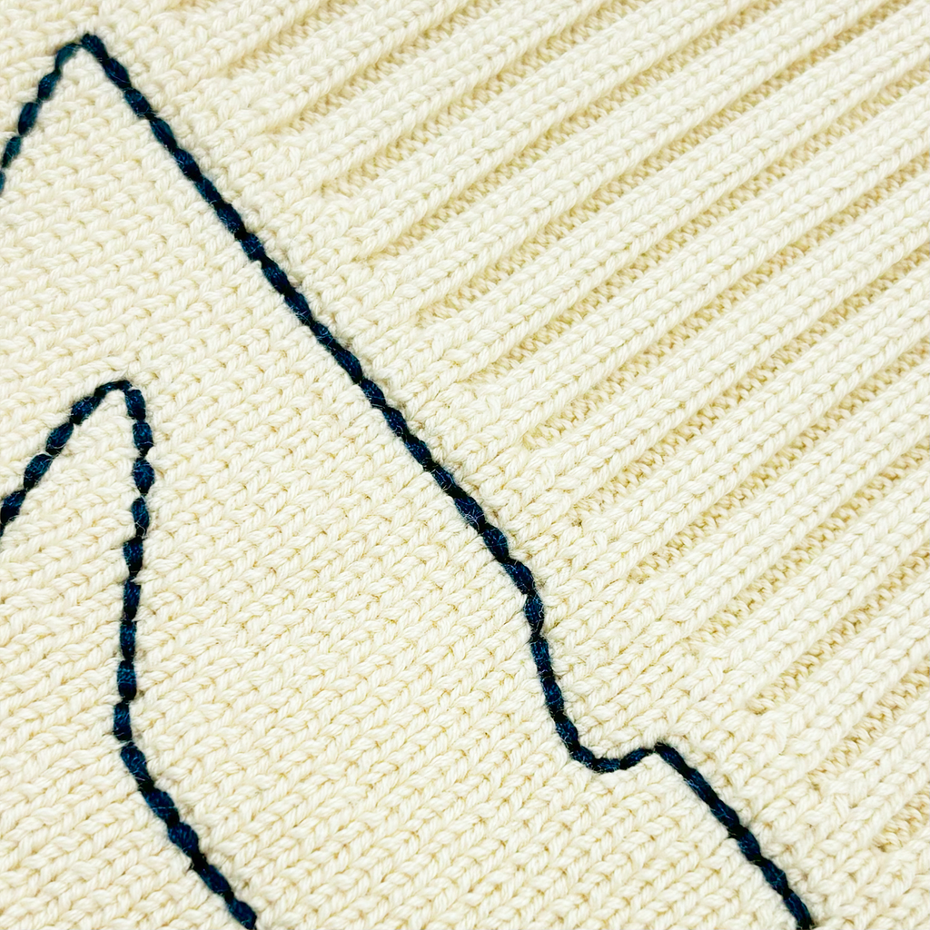 Allover Circle Logo Cream Knit