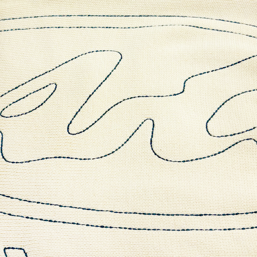 Allover Circle Logo Cream Knit