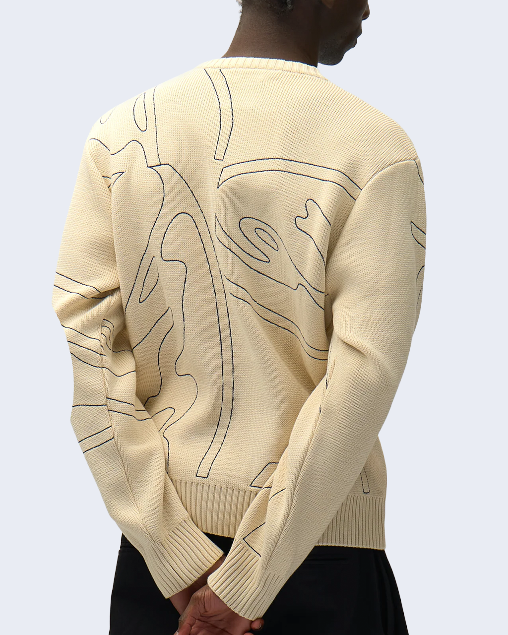 Allover Circle Logo Cream Knit