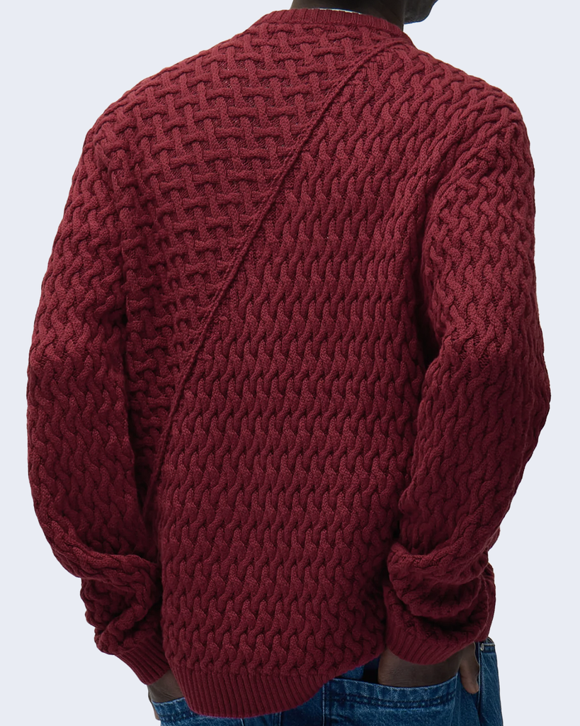 Distorted Logo Sweater Bordeaux