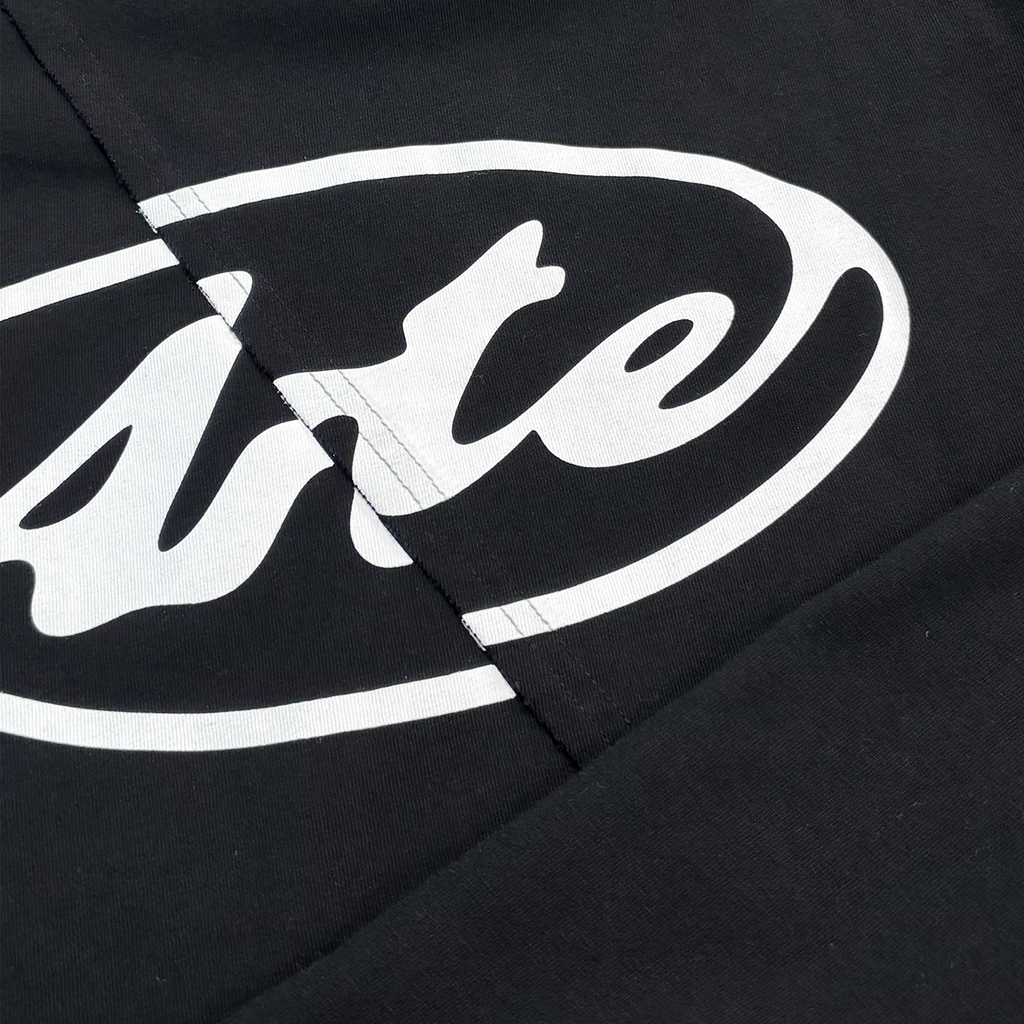 Back Circle Logo LS Black