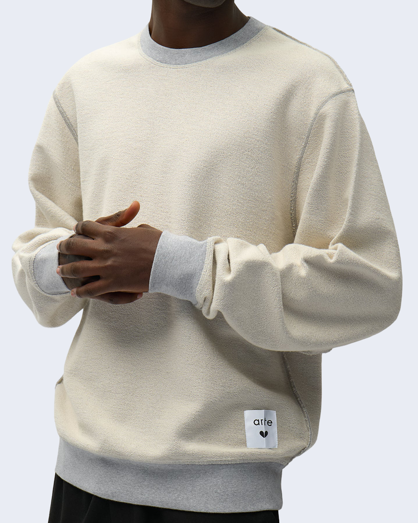 Reversible Label Crewneck Grey