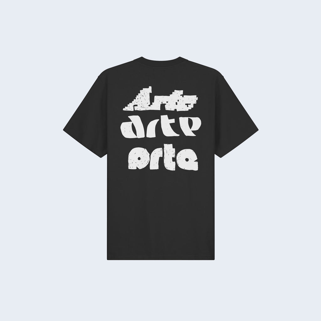 Multi Arte Print T-Shirt Black