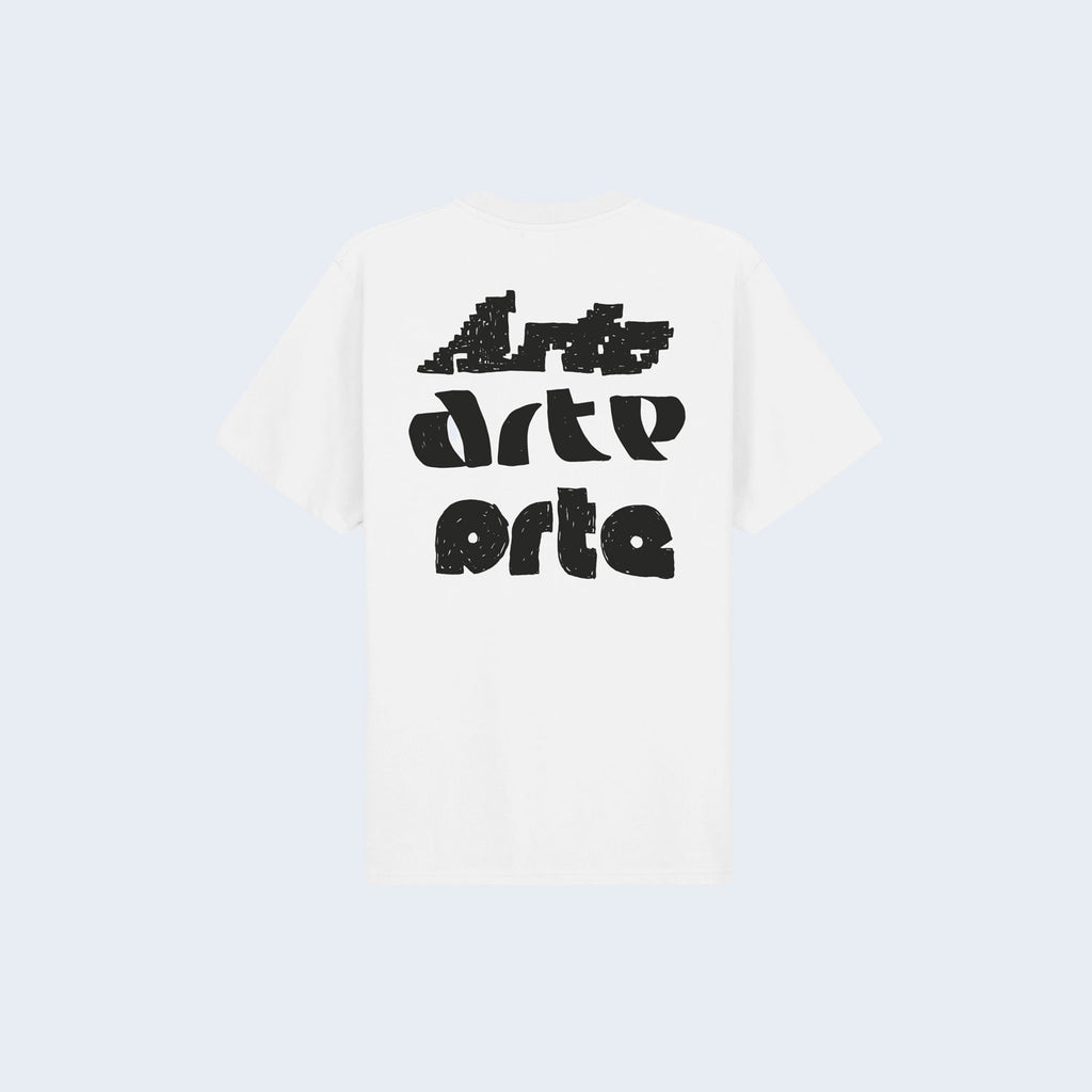 Multi Arte Print T-Shirt White