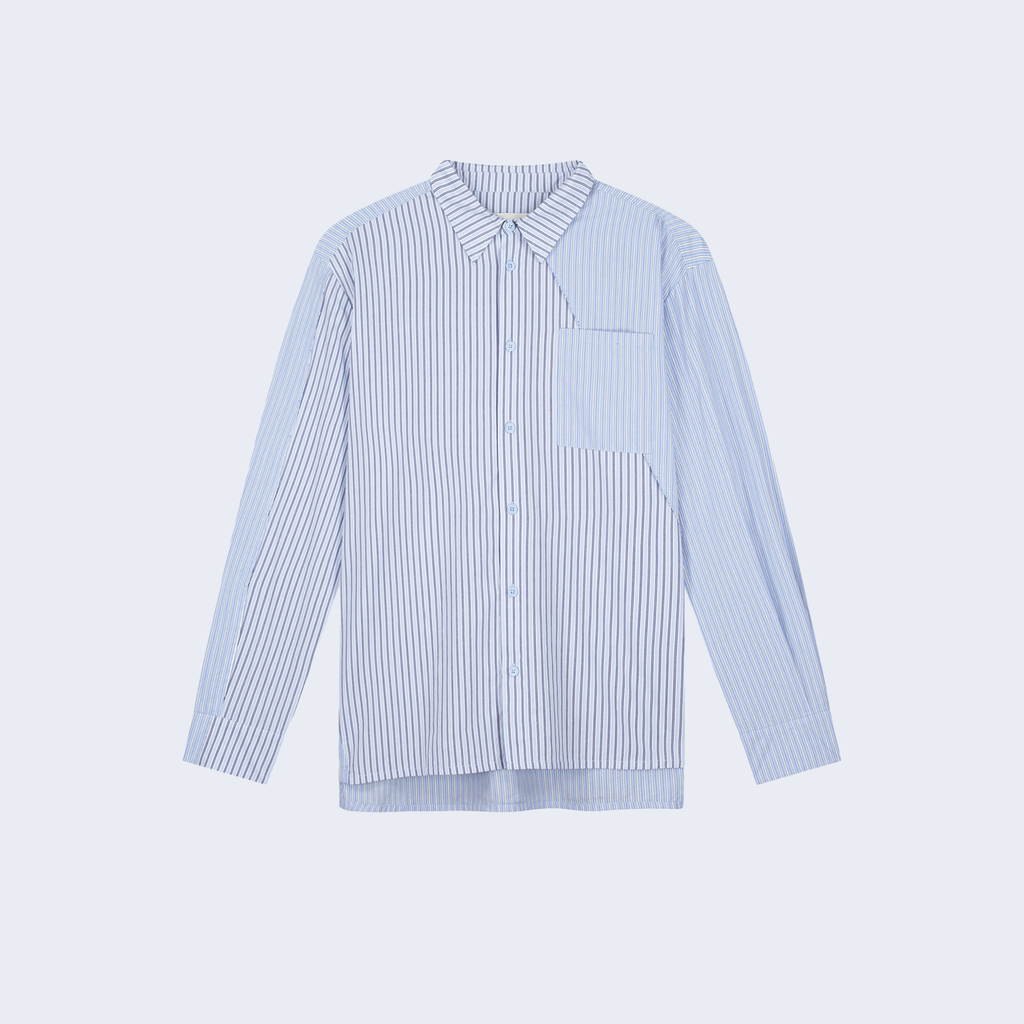 Assimetrical Long Shirt Striped