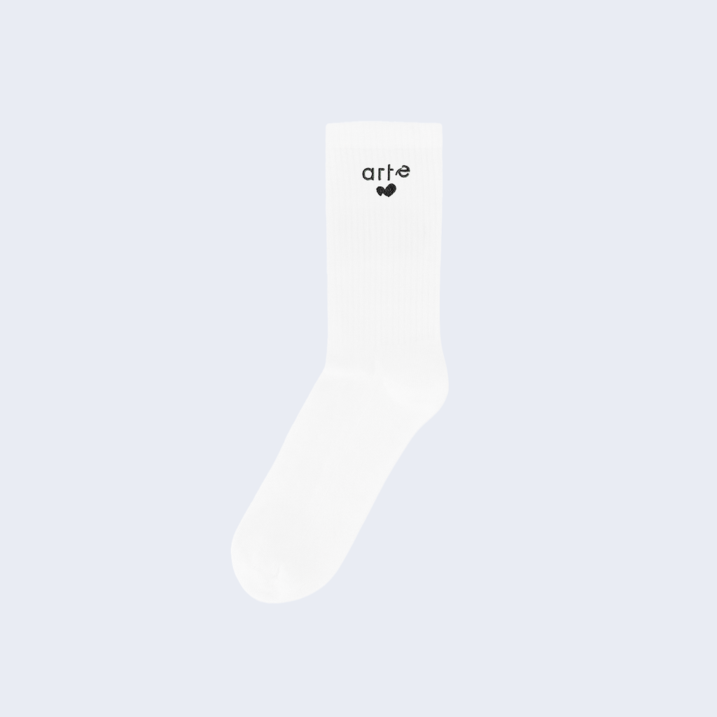 Heart Logo Socks White
