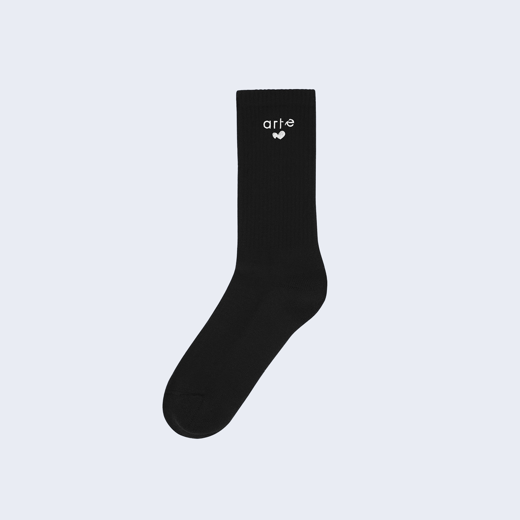 Heart Logo Socks Black