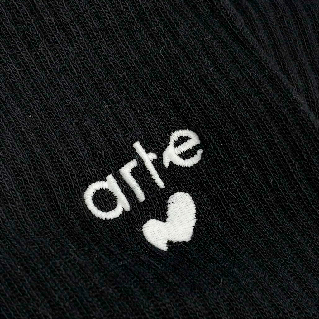 Heart Logo Socks Black