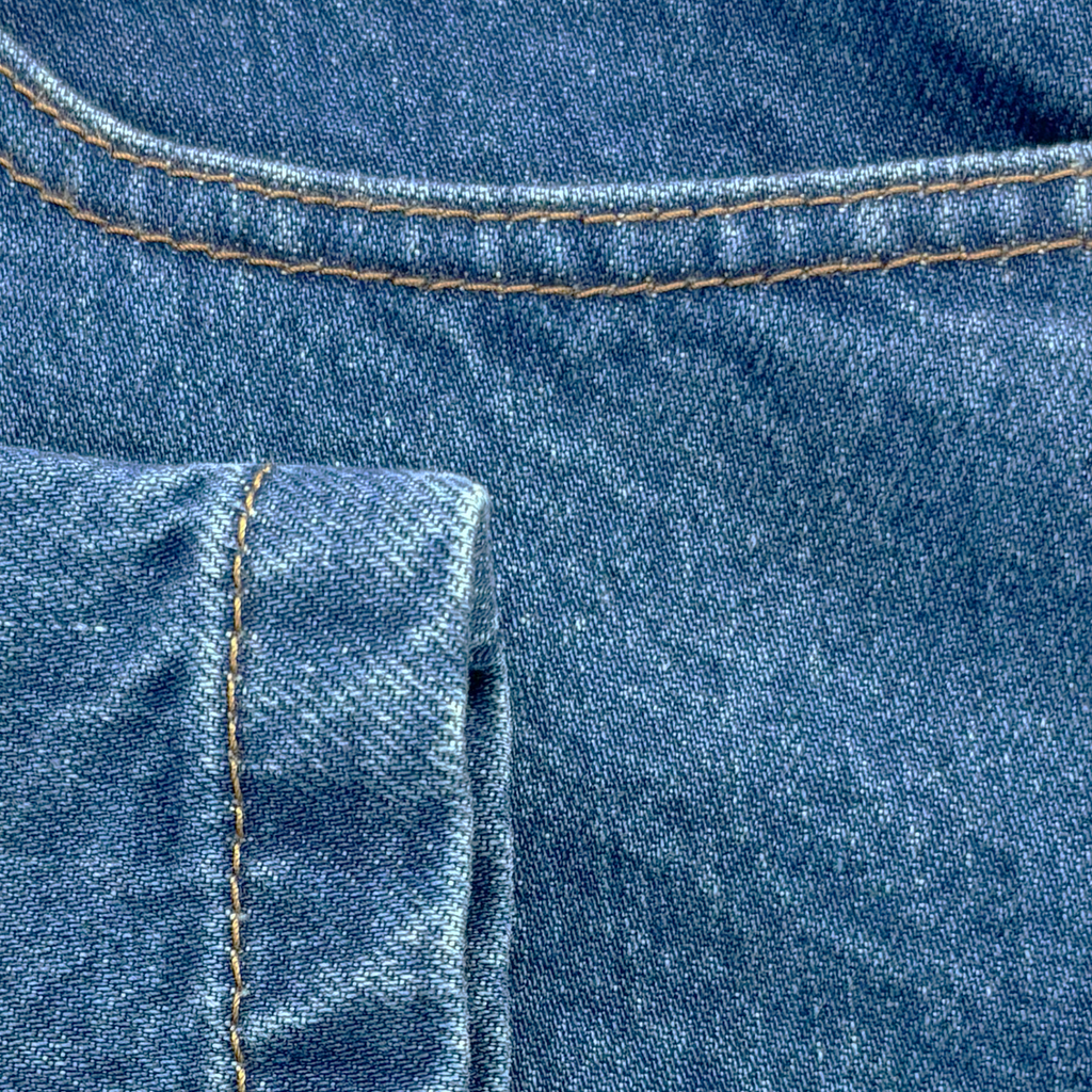 Round Pocket Denim Shorts Raw Denim