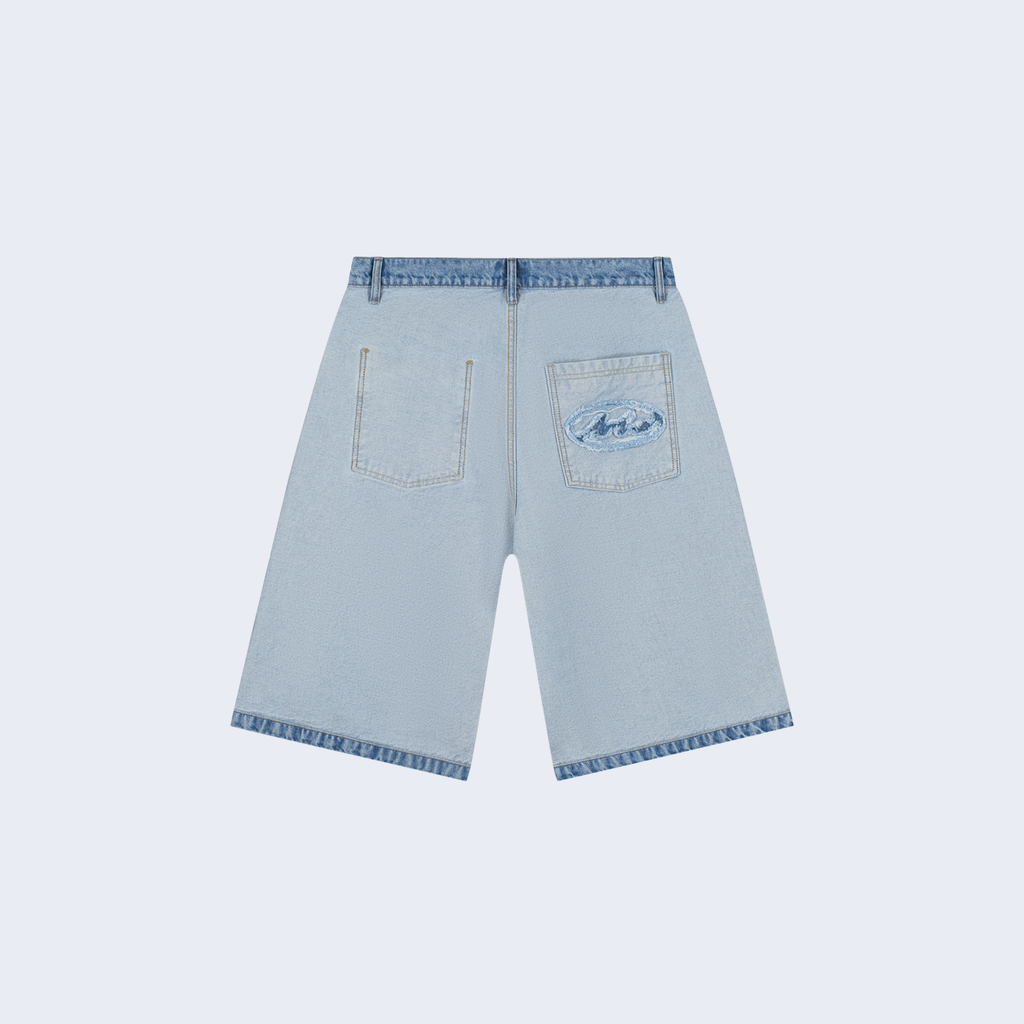 Denim Inside / Out Shorts Denim Bleach