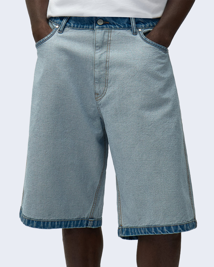 Denim Inside / Out Shorts Denim Bleach