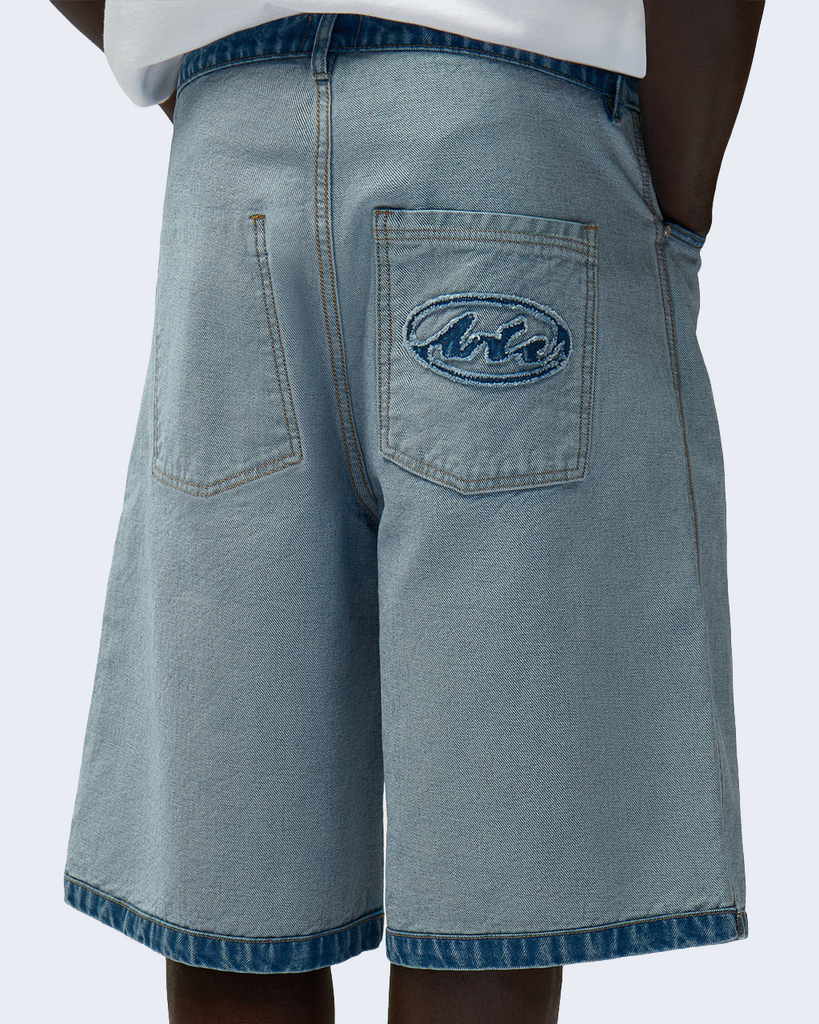 Denim Inside / Out Shorts Denim Bleach