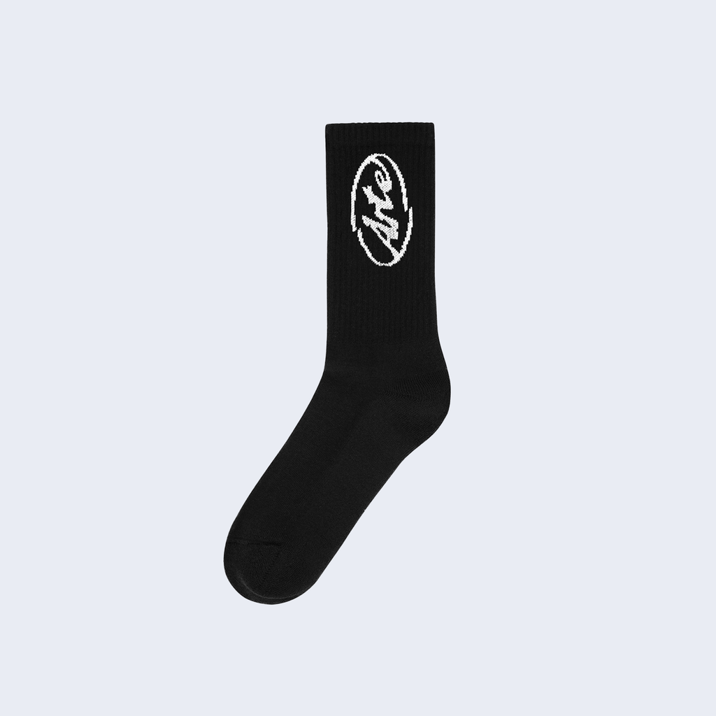 Circle Logo Socks Black