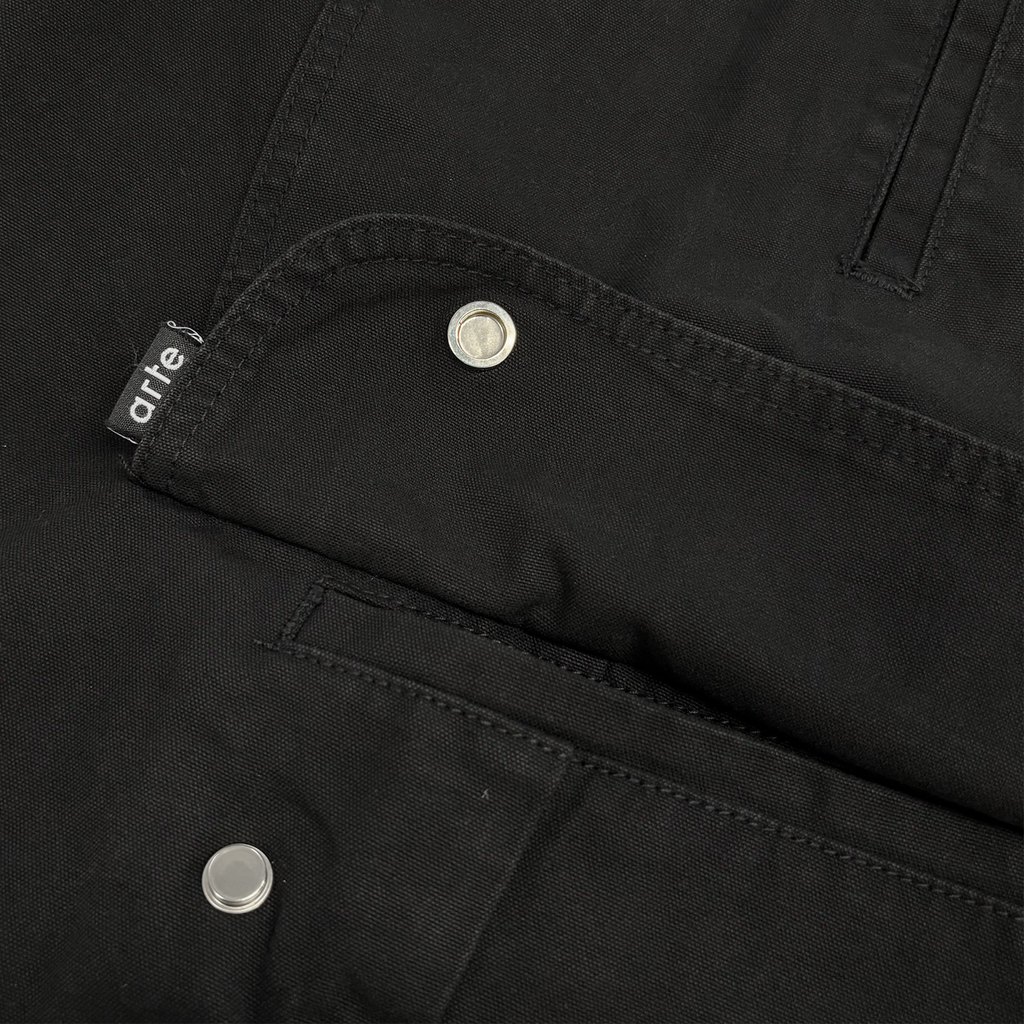 Canvas Cargo Shorts Black