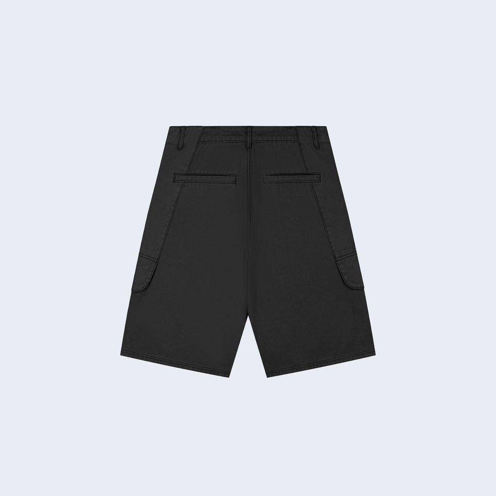 Canvas Cargo Shorts Black