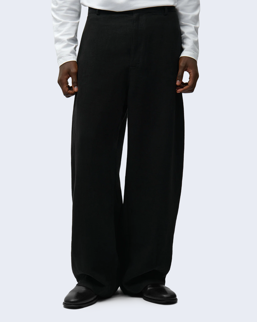 Linen Suit Pants Black