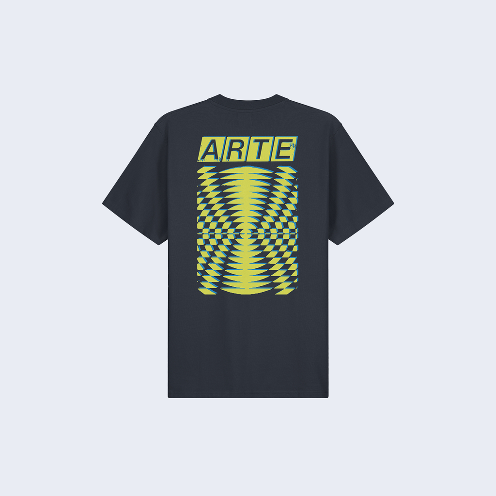 Abstract Back Print Navy