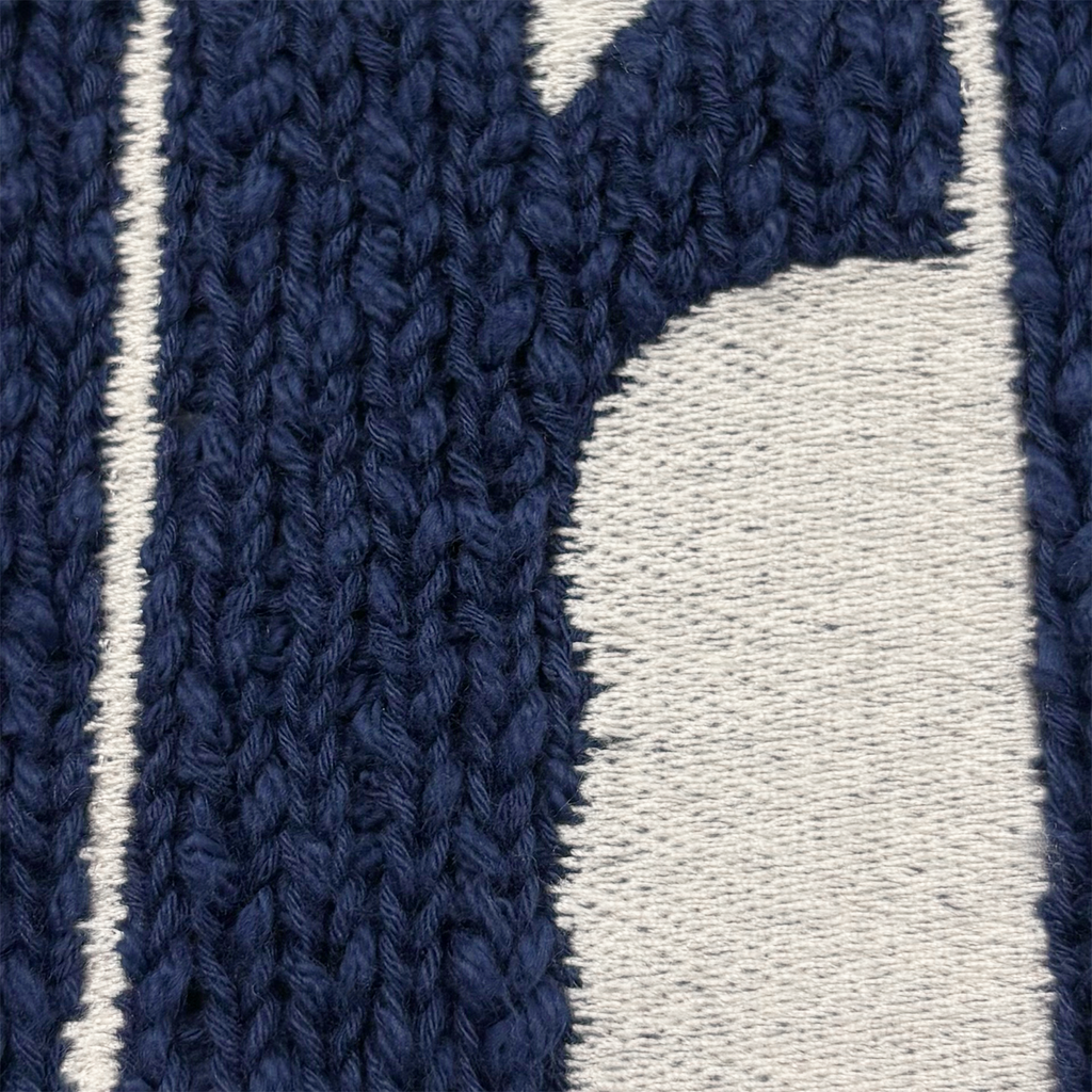 Back Graphic Knit T-Shirt Navy