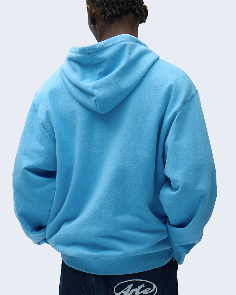 Circle Logo Zip Hoodie Blue