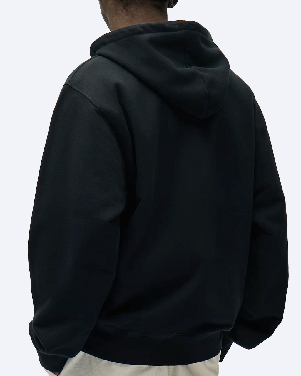 Circle Logo Zip Hoodie Black