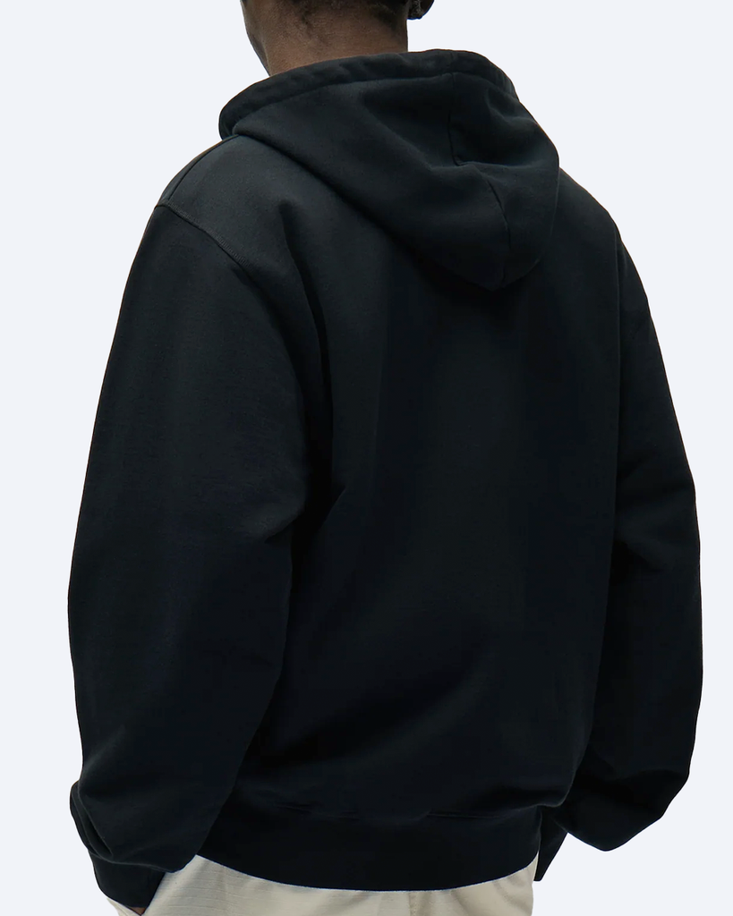 Circle Logo Zip Hoodie Black