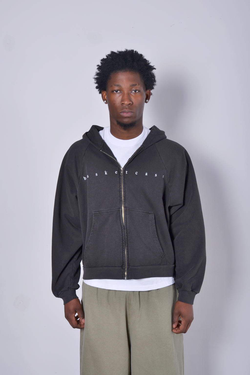 Antennae Zip Up Hoodie Vintage Black