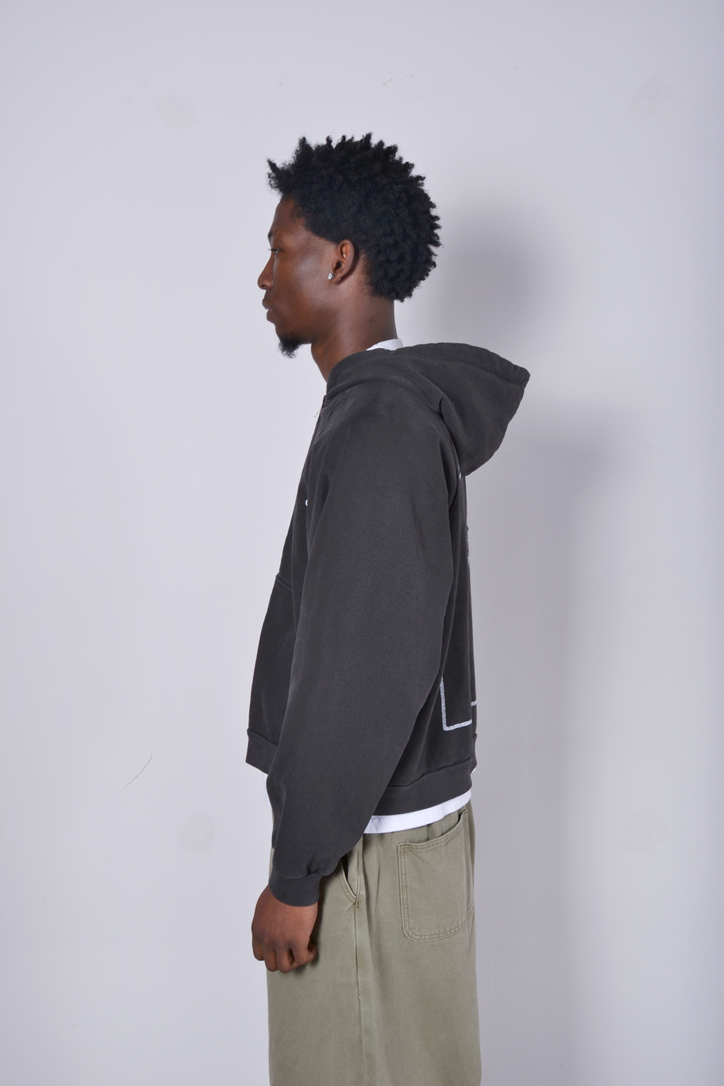 Antennae Zip Up Hoodie Vintage Black