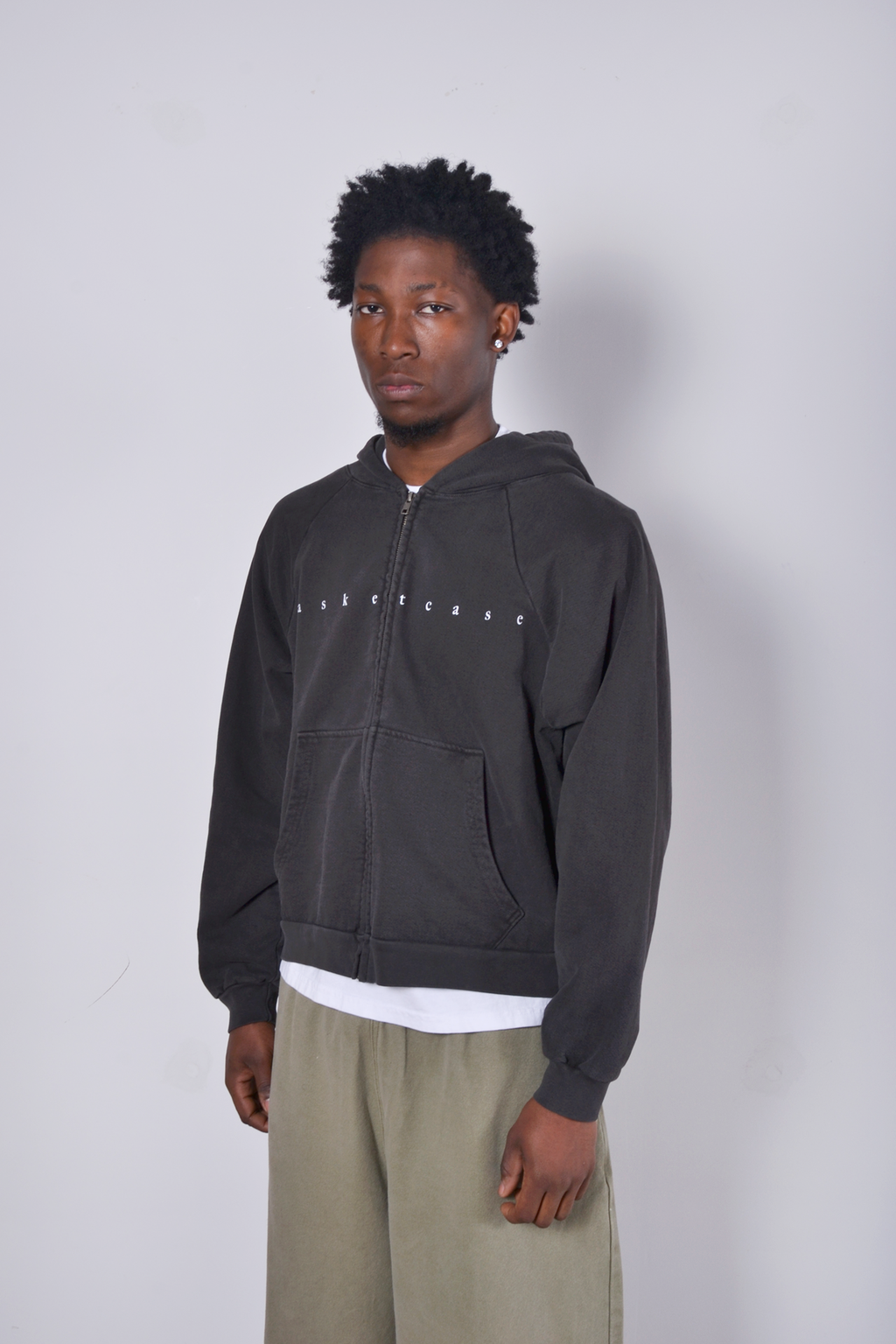 Antennae Zip Up Hoodie Vintage Black