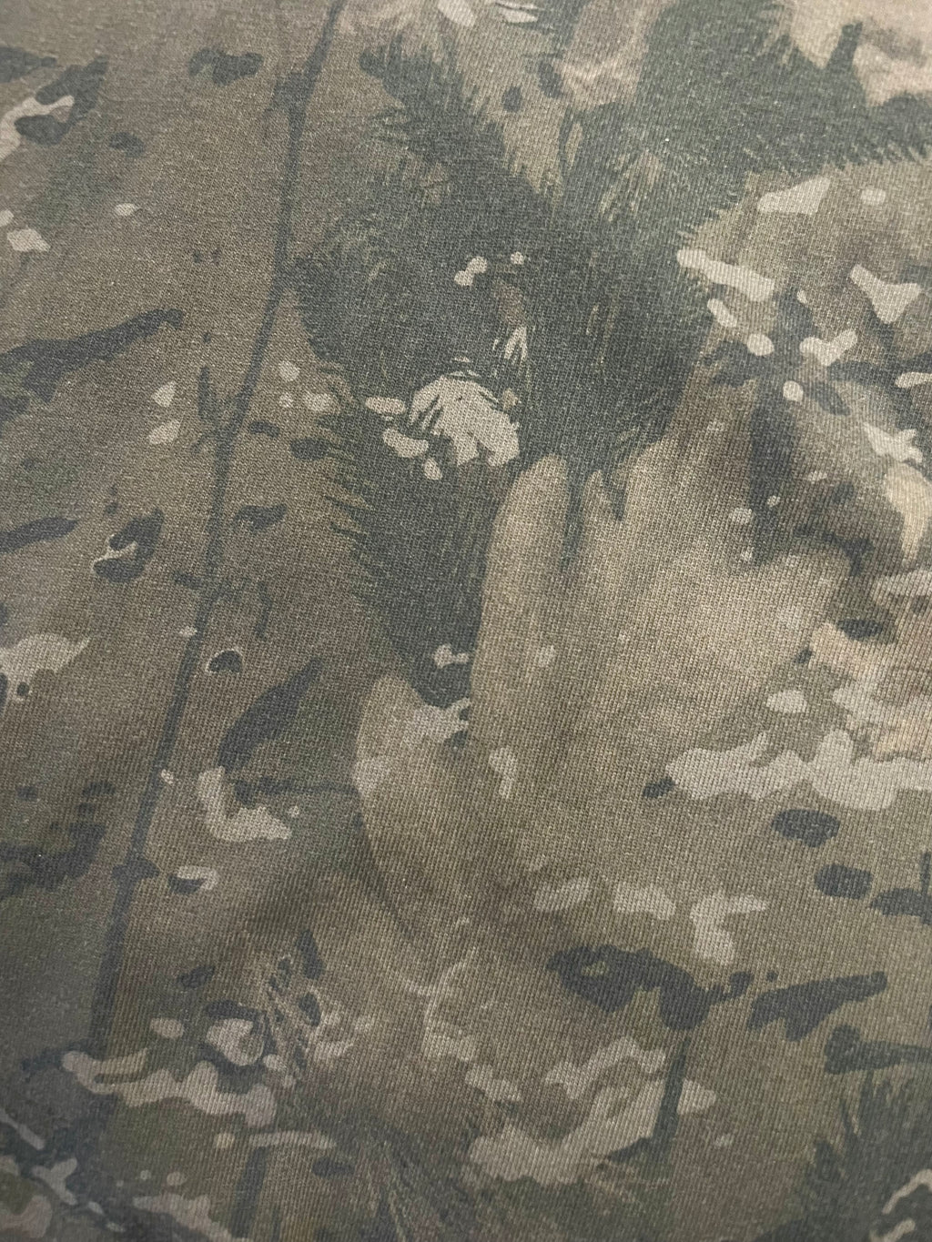 LS Camo Combi T-shirt Camo Combi Green / Olive Garment Dyed