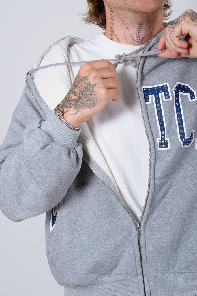 BC Athletics Studded Hoodie Grey