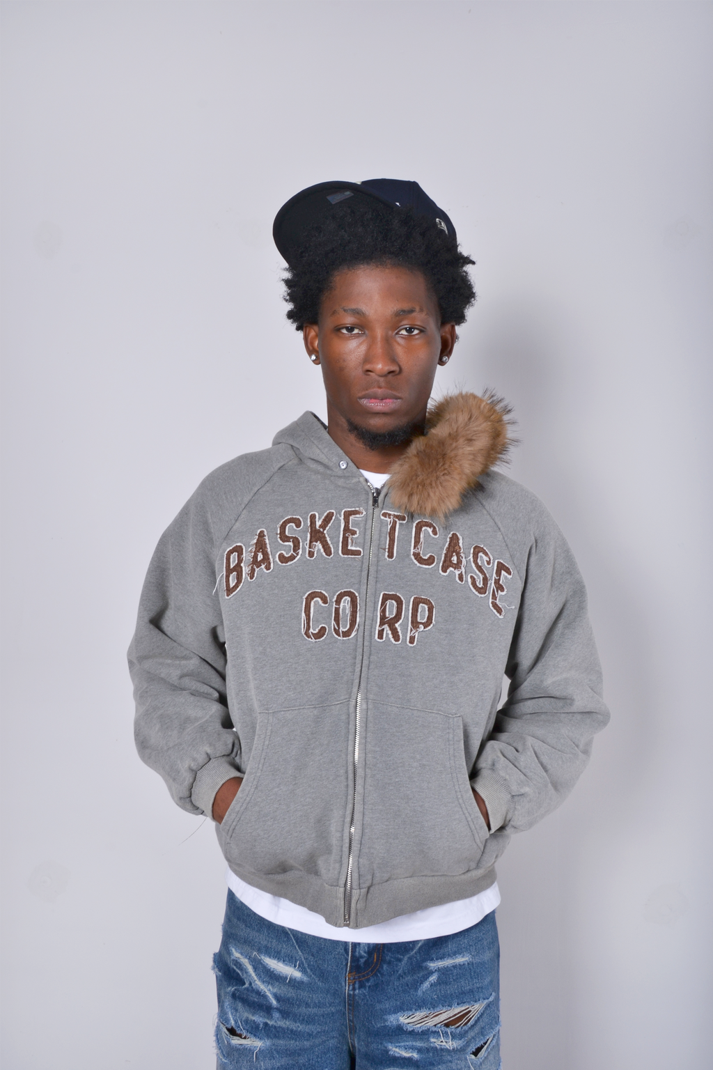 BC Corp Lined Zip Up Ash Grey