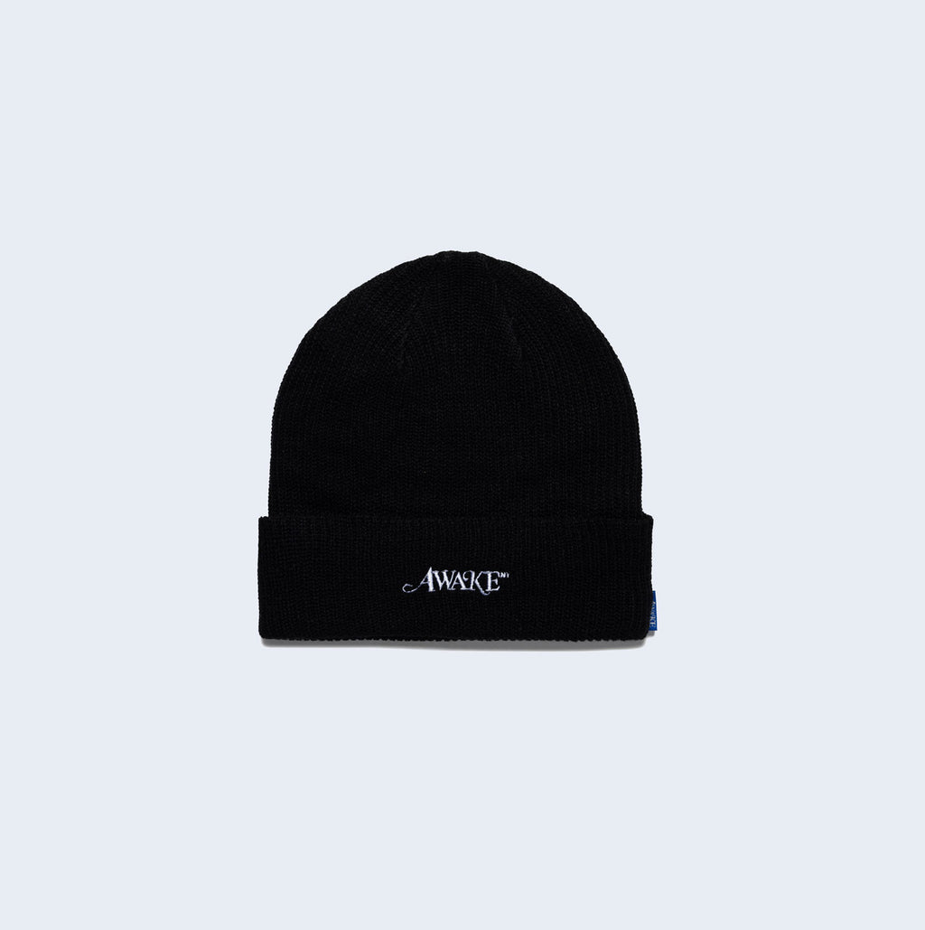 Loose Gauge Knit Beanie Black