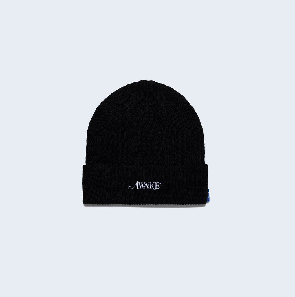 Loose Gauge Knit Beanie Black