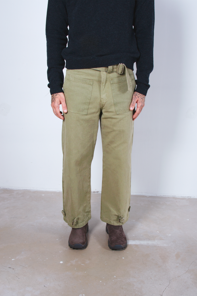 Belted Fatigues Military Green