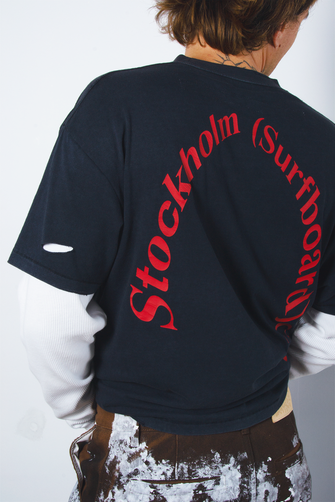 Back Logo Layered T-Shirt Black / White