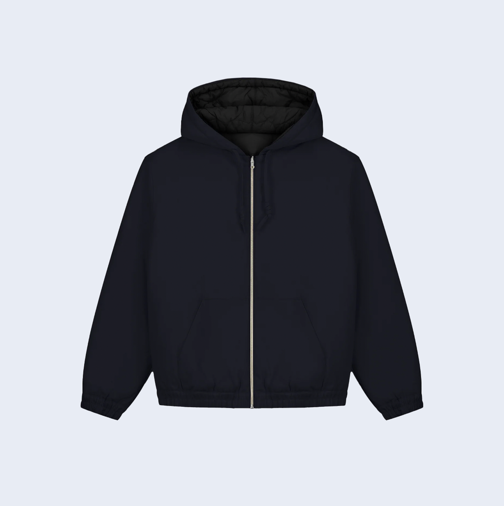 Reversible Hooded Heart Jacket Navy / Black