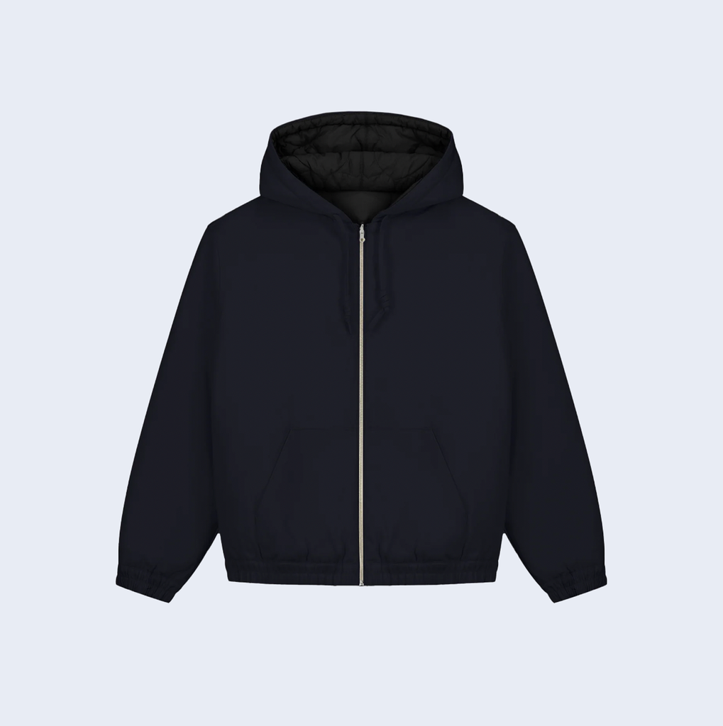 Reversible Hooded Heart Jacket Navy / Black