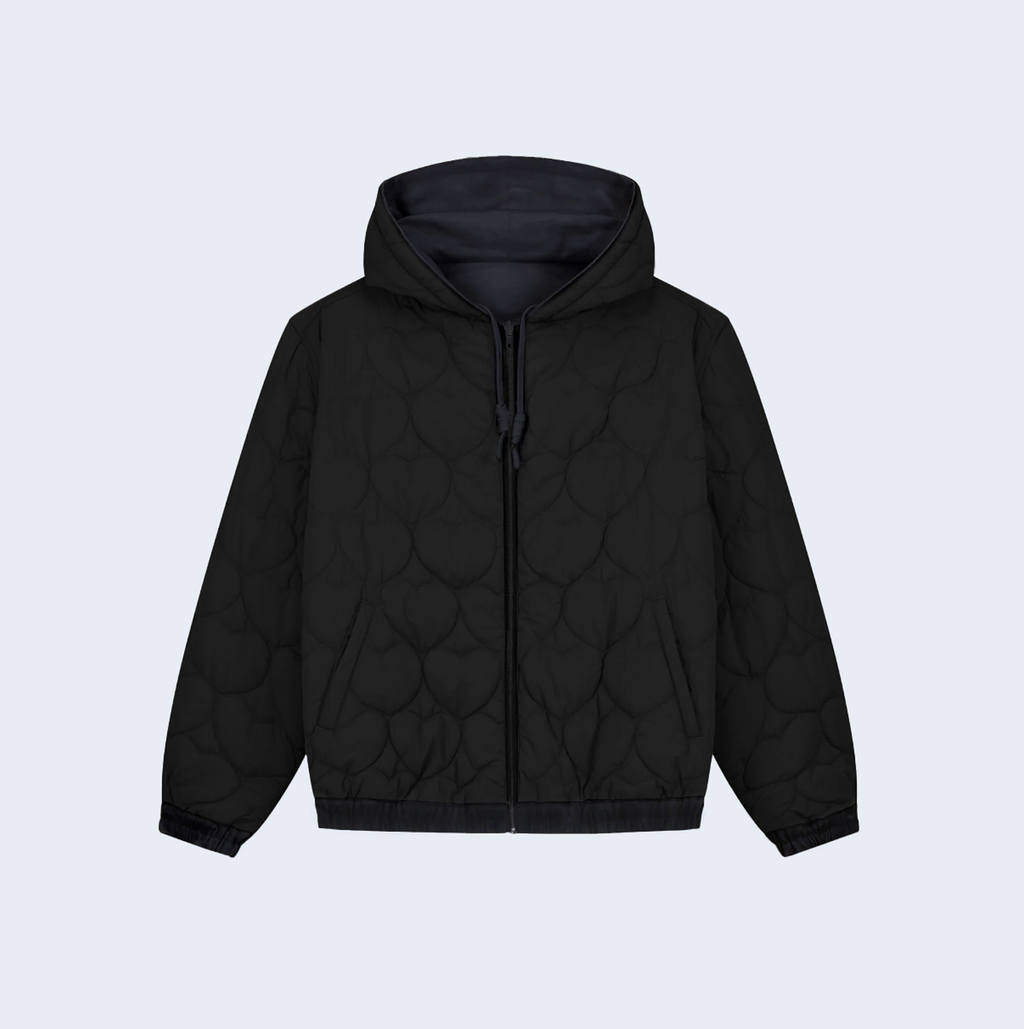 Reversible Hooded Heart Jacket Navy / Black