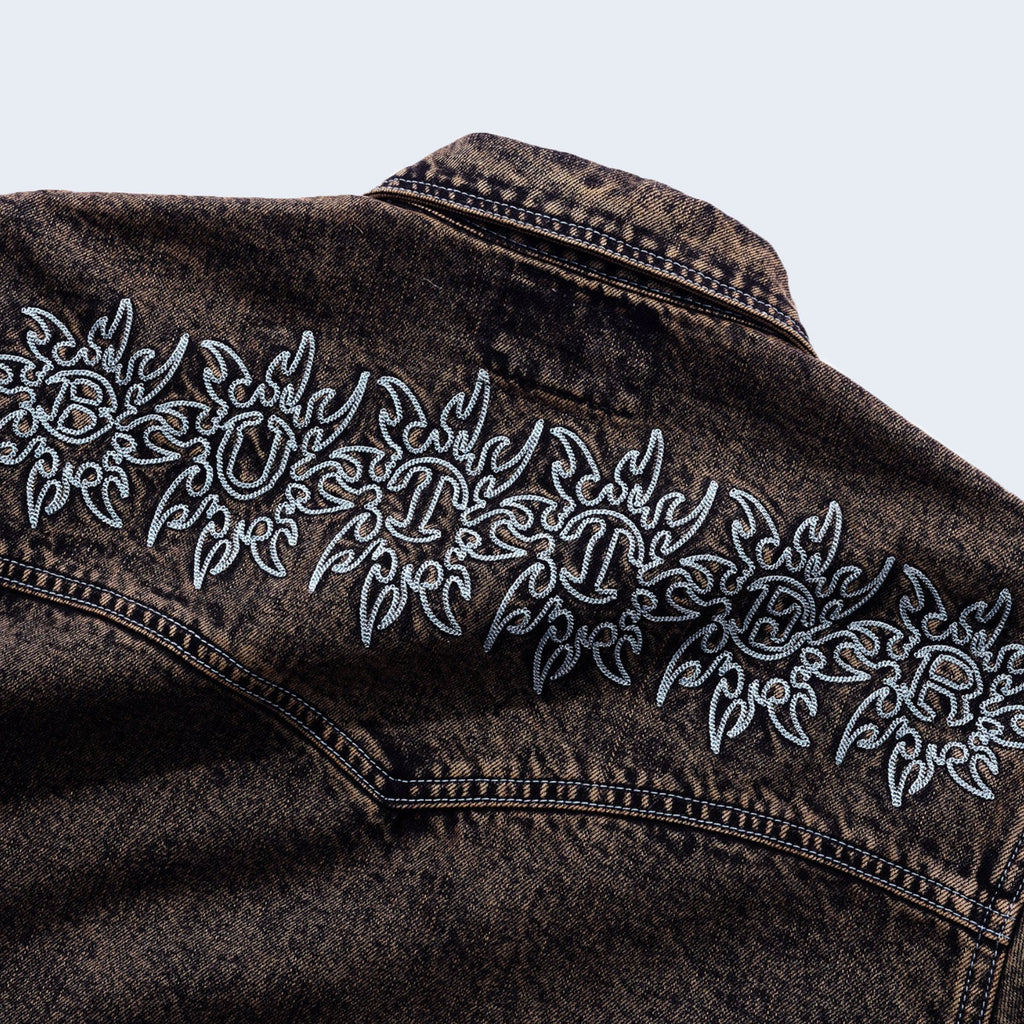 Bronco Denim Jacket Tinted Brown