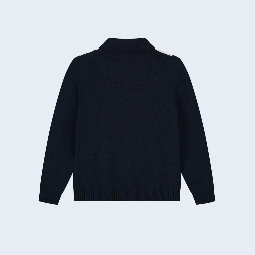 Cardigan Blue / White