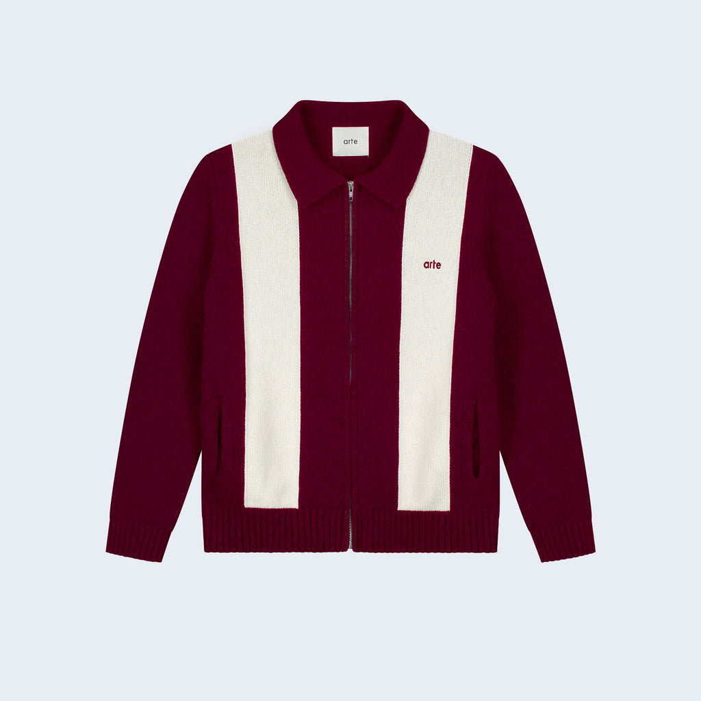 Cardigan Bordeaux / Cream