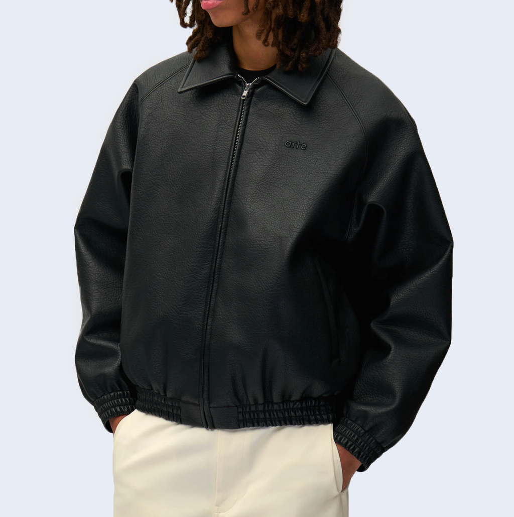 Basic Leather Jacket Black